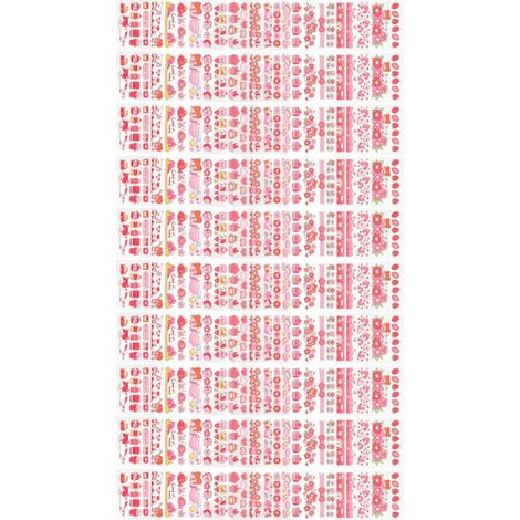 10 feuilles de ruban adhésif PET à sangle longue, autocollants séparateurs, petits autocollants décoratifs mignons de dessin animé pour calendrier type 10 (1/4)