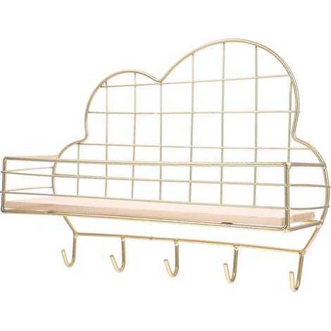 Étagère murale en métal doré en forme de nuage (1/5)