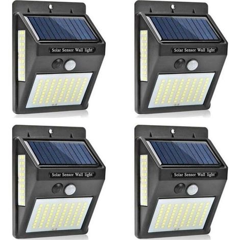 4Lámpara Solar para Exteriores, Luz Solar Impermeable Iluminación Solar con Detector de Movimiento (1/3)