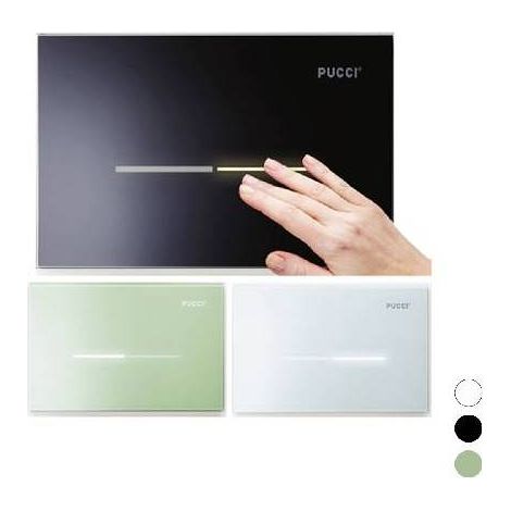 Placa de cubierta para casete Pucci Eco Sfioro 2 botones en cristal verde brillante