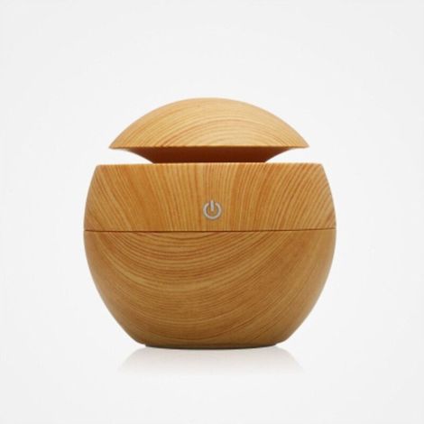 Diffuseur d'huiles essentielles pour humidificateur ultrasonique 130ml Purificateur d'air pour brume fraîche Mini humidificateur portable pour arôme calme Veilleuse avec 6 couleurs (95 95 100, grain