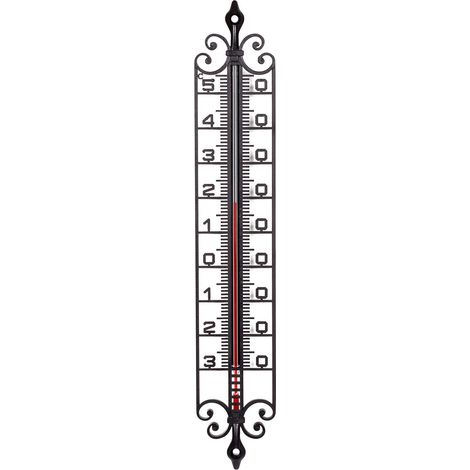 Thermomètre extérieur fer forgé – Plage de mesure -30°C à +55°C – Précision +/- 1°C – Longueur 410mm – Largeur 68mm – Stil (1/3)