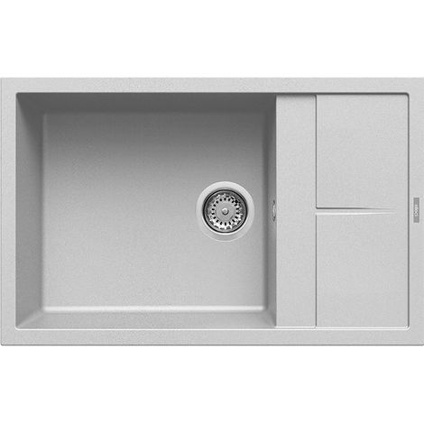 Lavello Elleci Incasso 1 vasca 78x50 Unico 310 Metaltek Grigio Alumnium LMU31079