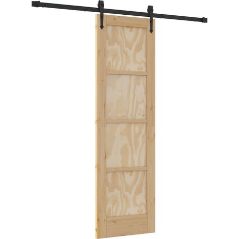 Maison Exclusive - Schiebetür ORKDAL Natürlich und Schwarz 61 x 1