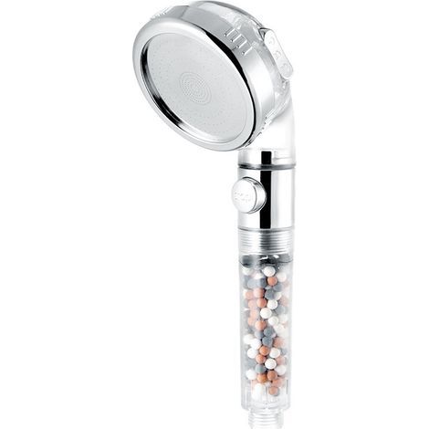 Pommeau de Douche Haute Pression - Douchette Démontable. Remplaçable et Réutilisable avec Support et Système de Filtration à Trois Étages (1/5)