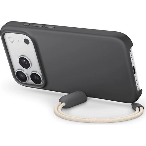 Coque compatible avec iPhone 18 Pro Max et 17 Pro, antichoc, avec support et fermeture magnétique, en polycarbonate. Couleur : Gris roche profond. (1/5)