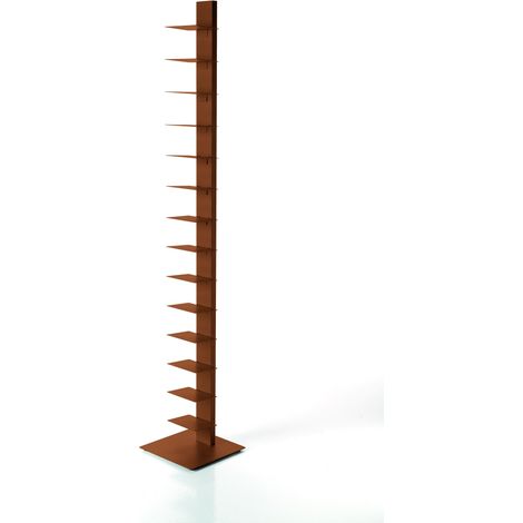 Sapiens Grande - Corten verticale porta libri BBBItalia Sintesi in metallo Bruno Rainaldi (1/3)