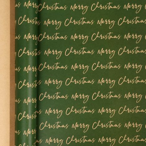 Papier cadeau de Noël (43 cm de large x 3 m de long), grand format, papier kraft écologique.