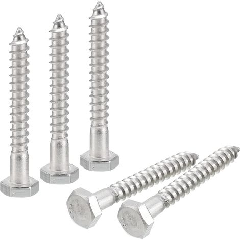 50pcs Hex Tête Retard Vis Boulons 1/4" X 2" 304 Inox Acier (1/5)