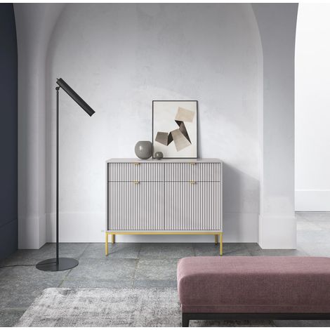 AX LIVING Sideboard mit Schubladen Eternas KS154 154cm Modern in Grau