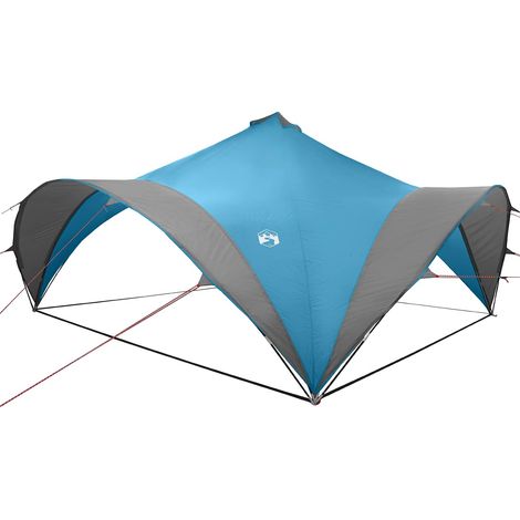 vidaXL Carpa de Fiesta Azul 600 x 600 x 400 cm Poliéster y Acero (1/2)