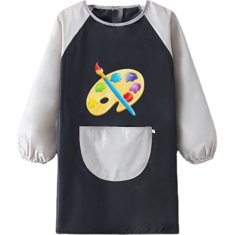 Sollbry Tablier d'Art pour Enfants, Tablier Imperméable avec Manches Longues Parfait pour la Peinture, la Cuisine, Beau Tablier pour Enfants de 6 à 12 Ans, Filles, Garçons (1/5)
