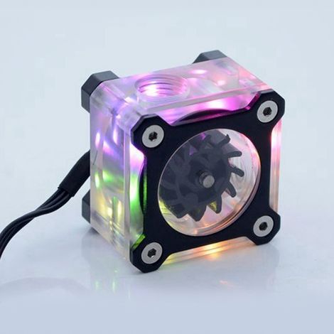 Compteur de Débit d'Eau RGB R3 pour Refroidissement Liquide Ordinateur, Filetage Femelle G1/4, Accessoire PC