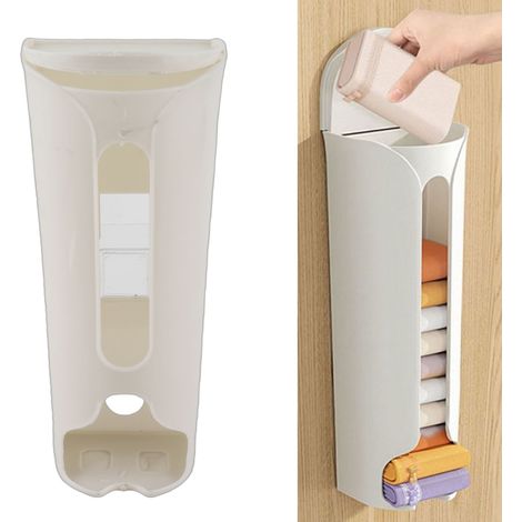[Porta biancheria intima da parete] Scatola portaoggetti per calze e biancheria intima con scomparto trasparente, in plastica resistente, 250 g, facile da installare per organizzare la casa. (1/4)