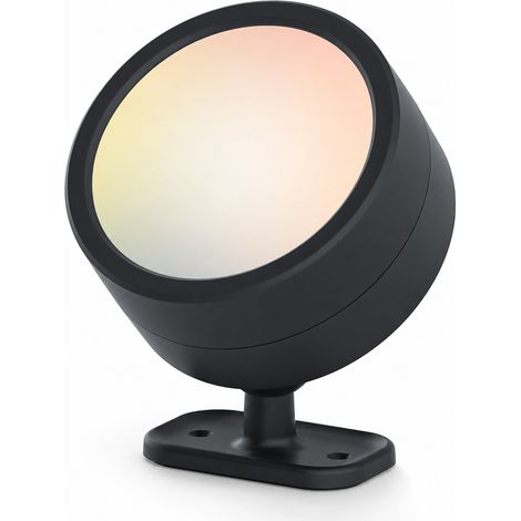 Applique Murale LED Rotative Rechargeable avec Télécommande, Noire, Batterie 2000 mAh, pour Chevet (1/5)