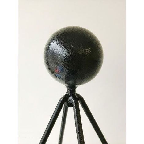 Large Ball Top Bare Metal/Ready to Rust - Top for Garden Plant Border Support - Solid Steel - L30 x W30 x H30 cm