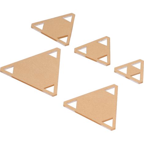 Lot de 5 pochoirs de peinture acryliques triangulaires géométriques réutilisables pour le dessin et la reproduction (1/5)