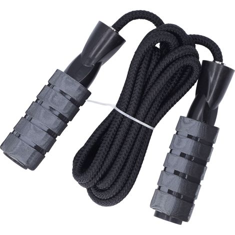 Corde à sauter anti-nœuds avec roulements à billes, idéale pour l'entraînement physique, le renforcement musculaire et la réduction de la masse musculaire (2,8 m / 9,2 pi). (1/5)