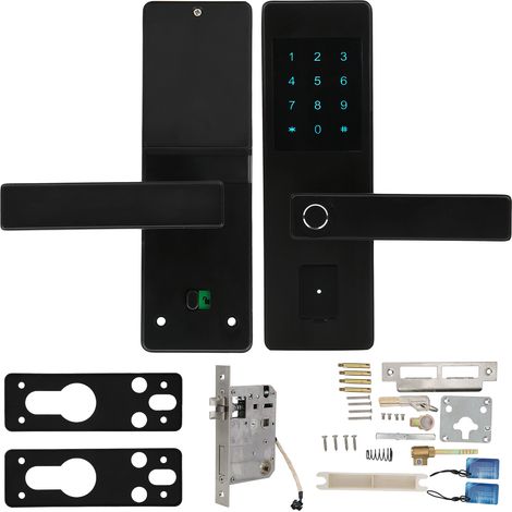 Verrou connecté intelligent empreinte digitale mot de passe carte Bluetooth application déverrouillage système d'accès TUYA avec 2 clés (1/5)