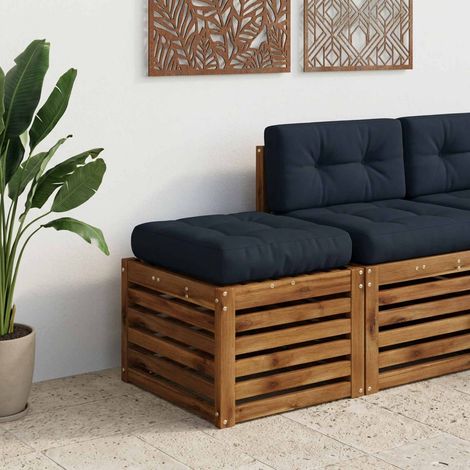 vidaXL Coussin de siège 1 pièce VIANEN 100 % polyester Bleu foncé (1/5)