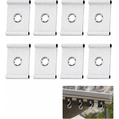 8x Œillets pour auvent camping-car  Compatible Jonc pour Store Banne 5-8mm  Acier Inoxydable avec Crochets en S  Montage Solide Anti-Fuites Idéal Van (1/5)
