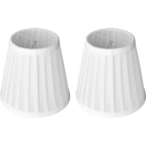 Abat-jour en tissu artisanal, style européen minimaliste, enroulé de fil, lot de 2, pour ampoule à pince E14, lampe sur pied, lampe de table, suspension, applique (PX07) (1/5)