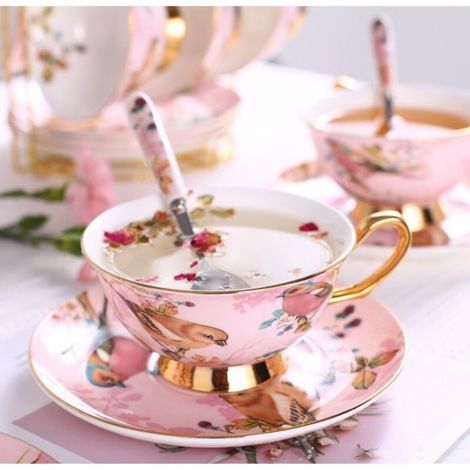 Creative coffee cup ceramic cups and saucers small fresh candy-colored pastoral style ceramic Phnom Penh afternoon tea set-the best gift (1/3)