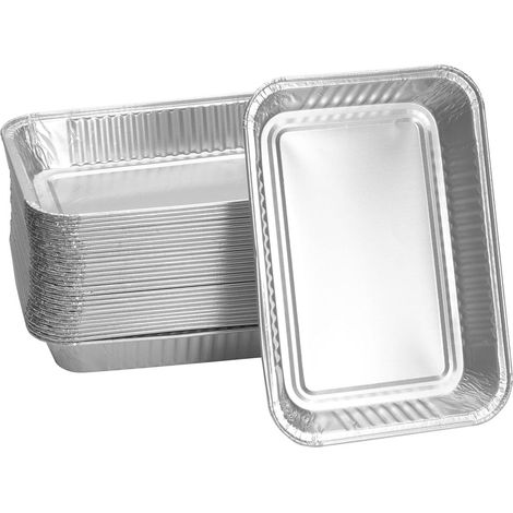 Lot de 20 Bacs à graisse aluminium, accessoires barbecue Ninja Woodfire et Weber, jetables, 15x22cm, pour extérieur