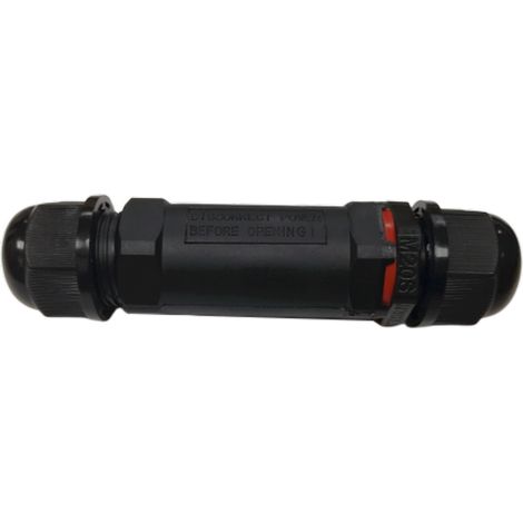 Silamp – Connecteur linéaire étanche IP68 noir – Protection contre l'humidité et la poussière – Pour installations extérieures – Tension 250V (1/4)