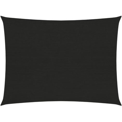 Vela ombreggiante 160 g/m² nera 5 x 6 m HDPE 020009221