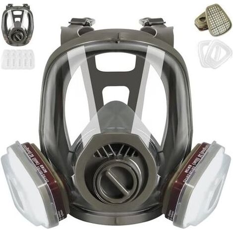 Masque Respiratoire Réutilisable avec Filtre, 6800 Masque a Gaz de Protection Respiratoire, Masque Anti Poussiere pour Peinture, Soudage, Vapeurs Organiques, Resine Epoxy, Poncage (1/5)