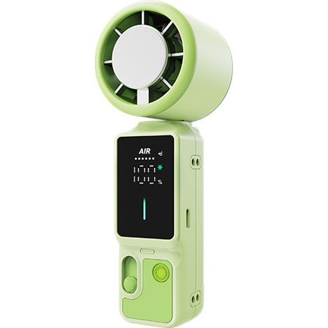 Ventilateur portable, turbine haute vitesse, pratique pour une utilisation en extérieur, 100 niveaux de vitesse, et recharge rapide via USB(D) (1/5)