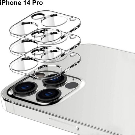 Protection d'objectif en verre trempé transparent pour iPhone 14 Pro (1/5)