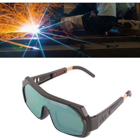 Lunettes de soudeur Gradation automatique Anti-éblouissement Résistant aux rayures Lunettes de soudage professionnelles avec sangle élastique Version améliorée, (1/4)