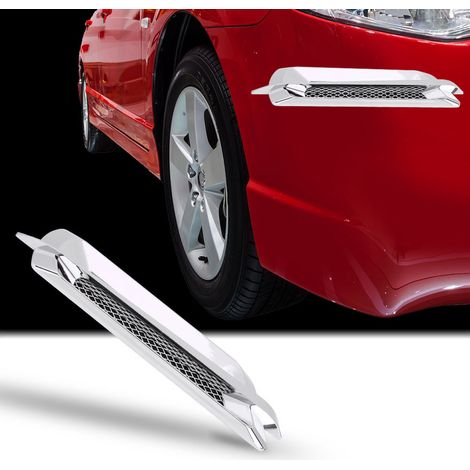 Deux grilles d'aération en fibre de carbone pour la modification de voitures (plaquées argent) sont disponibles à la vente. (1/5)