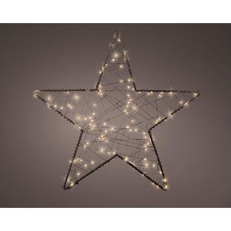 Stella luminosa a LED a luce calda, decorazione natalizia per interno ed esterno -38 cm