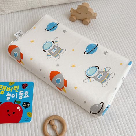 Oreiller pour enfant en latex naturel, oreiller de couchage, housse de coussin amovible en coton lavable incluse, oreiller pour tout-petit, oreiller de sieste pour enfants, unisexe pour garçons et fil (1/3)