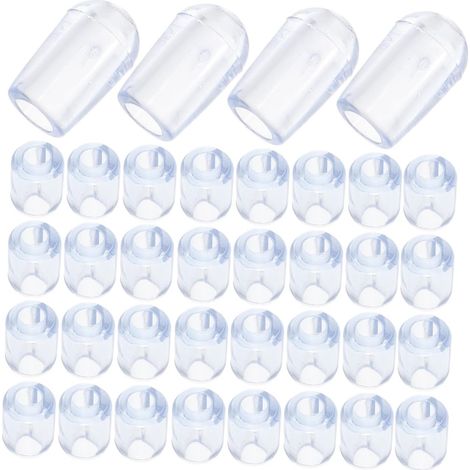 Lot de 80 protections grille d'évier pieds en PVC transparent cuisine (1/5)