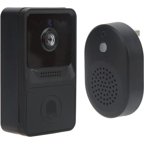 Sonnette sans Fil avec Caméra, Sonnette WiFi Extérieure avec Carillon, Détection de Mouvement PIR, Audio Bidirectionnel, Sonnette Video Doorbell (1/4)