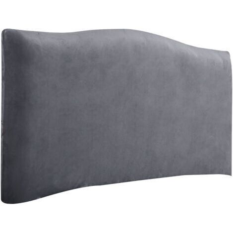 Housse de tête de lit élastique pour tête de lit -150 cm-pour tête de lit 140-170 cm, gris (1/5)