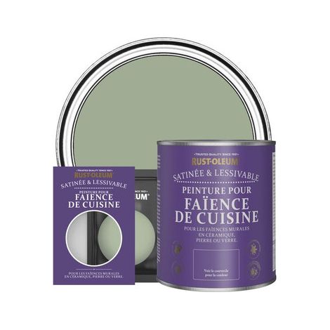 Peinture pour Faïence de Cuisine, Finition Satinée - Vert Kaki (1/3)