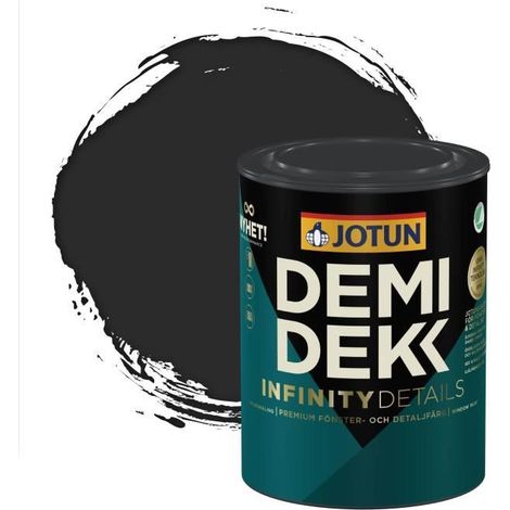 Peinture Bois - JOTUN - Lasure Opaque Satinée - RAL 9004 - Noir de Sécurité - 0,75L (1/2)