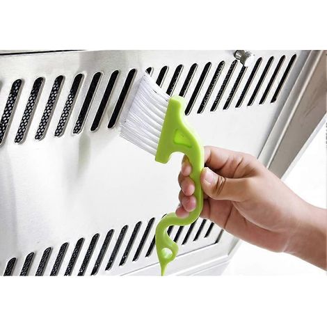 Tragbares Reinigungswerkzeug für Rillen und Spalten, Reinigungsbürste für Türen, Fenster und Küchengeländer (grün) (1/4)