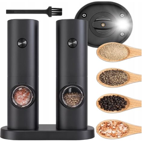 Elektrische Gewürzmühle für Salz und Pfeffer, verstellbar, 2er-Set (1/5)