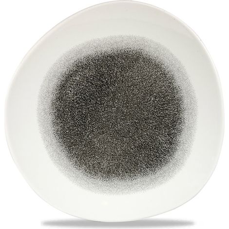 Assiette ronde traceur Raku Quartz Noir - 286 mm - Finedine