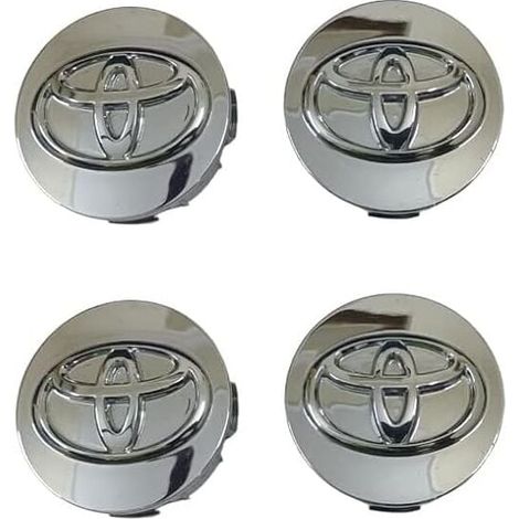 Lot de 4 cache-moyeux en alliage pour Corolla, Camry, Yaris, Reiz, Vios (62 mm) (1/4)