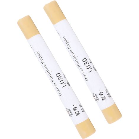 Lot de 2 crayons de réparation pour meubles et sols, pour retouches de peinture, en bois composite (hêtre). (1/5)