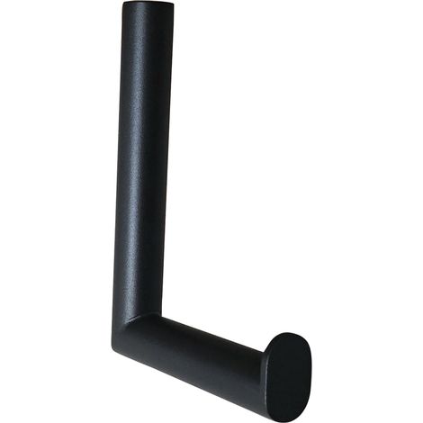 Simausrom Garderobenhaken Leon Haken schwarz matt Stahl 140x100 mm ø20 mm unter Fachboden oder Deckenmontage (1/4)