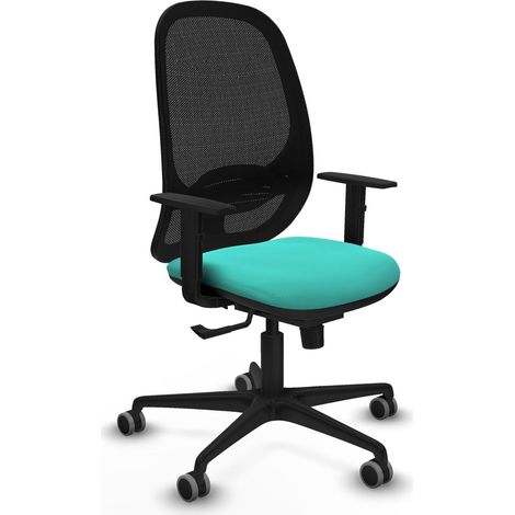 Silla de oficina piqueras y crespo Cilanco negro malla y cuero sintético (1/2)