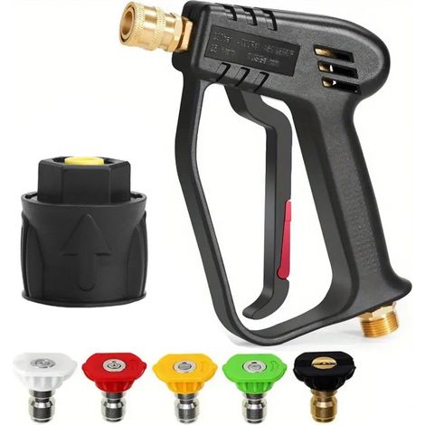 Kärcher Hochdruckreinigerpistole, M22 (14 mm) Anschluss und Schnellkupplung, mit 5 Wasserdüsen, für die Autowäsche (1/2)